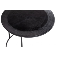 Set van 3 Bijzettafels metaal donker bruin